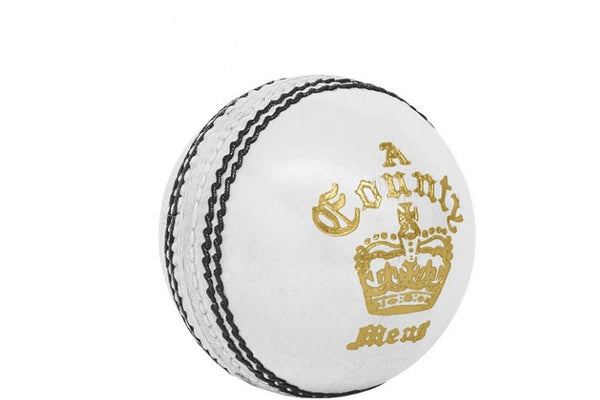 Readers Mens County Leather Crown Cricket Ball (White) (One Size)