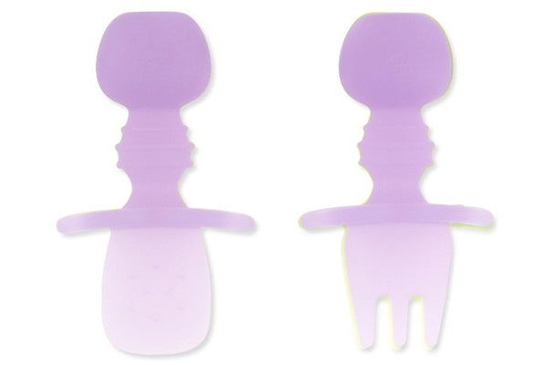 Bumkins: Jelly Silicone Chewtensils - Purple Jelly