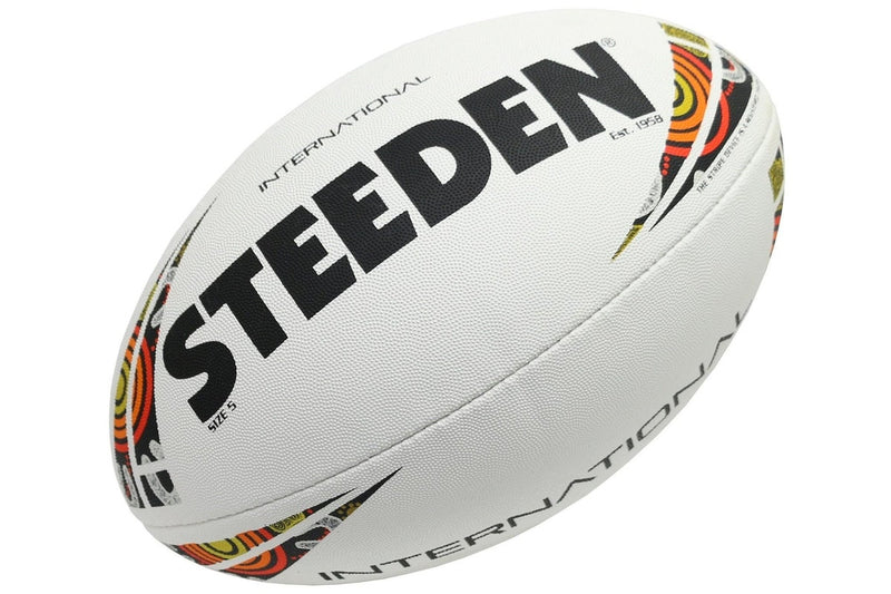 Steeden Indigenous International Match Rugby League Ball - Size 5