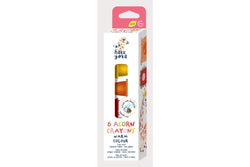 Haku Yoka: Acorn Crayons - Warm Colours (6-Pack)