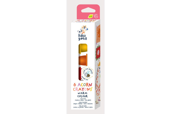 Haku Yoka: Acorn Crayons - Warm Colours (6-Pack)