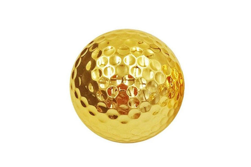 Gold Golf Balls For Golfer Indoor Outdoor Swing Practice Putter Training - Standard - Set Of 1