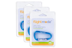 8x Flightmode 20kg Capacity 66mm Carabiner Universal Travel Clip Buckle Blue