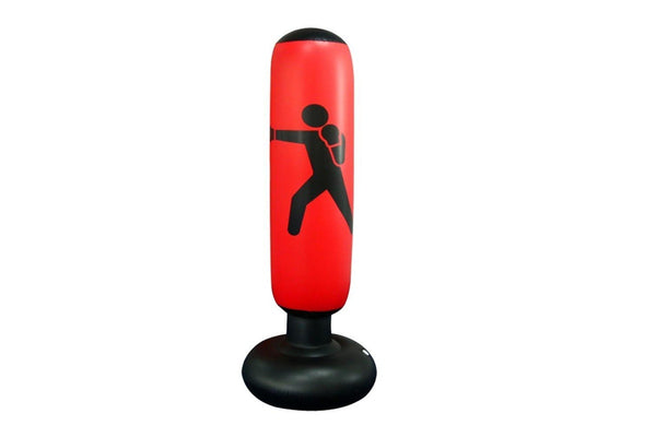 1.6M Red Inflatable Standing Boxing Bag Water Base Stress Punching Home Gym - Red - Set Of 1