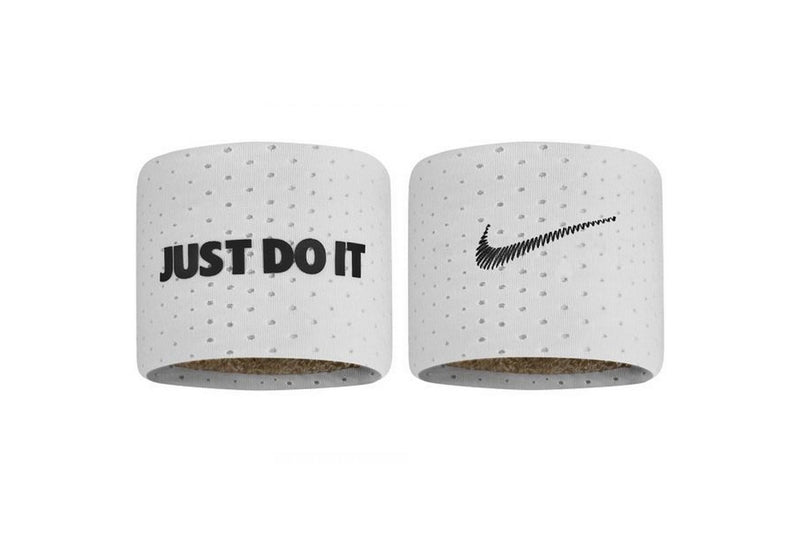 Nike Terrycloth Wristband (Pack of 2) (White/Black) (One Size)