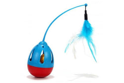 Tumbler Feathers Funny Cat Pet Toy Deep Sky Blue