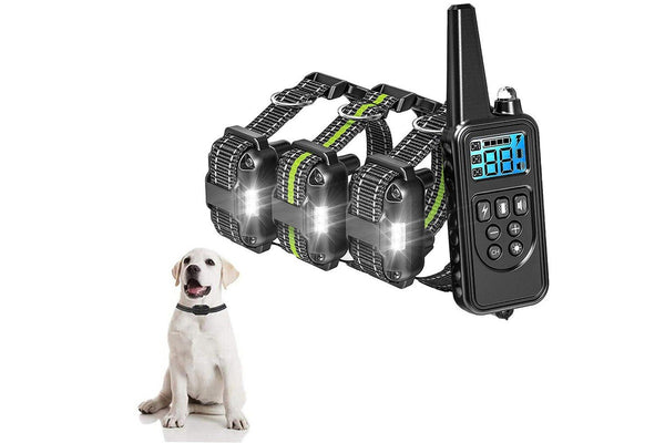 Remote Control Pet Dog Anti Bark Electric Shock Collar Dog Training Collar for 3 Dogs