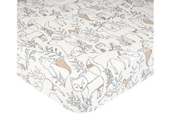 Crane Baby: Crib Fitted Sheet - Ezra Woodland (80 x 40cm)