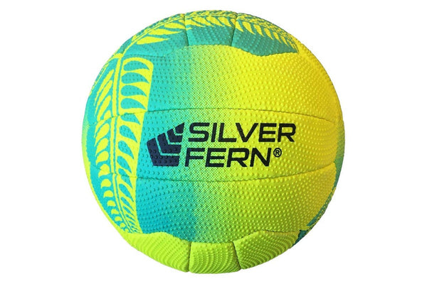 Silver Fern Falcon Netball - Yellow / Turquoise - Size 5