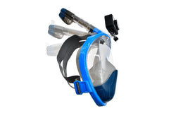 SwimTech Unisex Adult Full Face Snorkel (Blue/Grey) (L-XL)