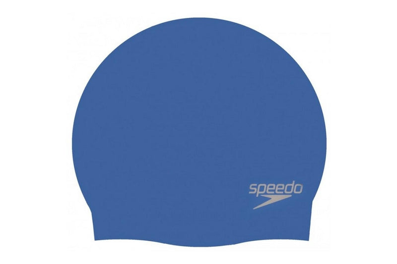 Speedo Unisex Adult Silicone Swim Cap (Blue) (One Size)