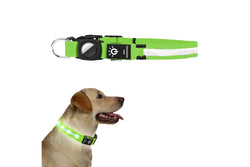 Luminous LED Pet Dog Collar Light-up USB Rechargeable Dog Collar Green