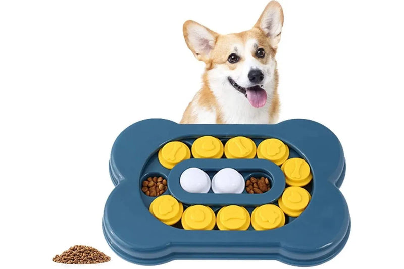 Bone Shape Interactive Treat Feeding Training Puzzle Dog Toy