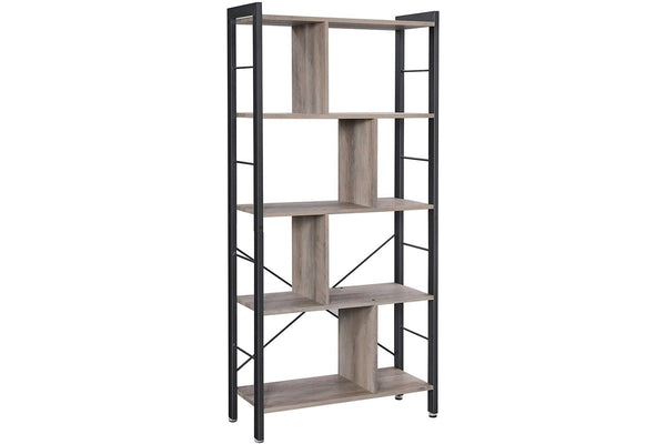 Vasagle : 4 Tiers Home Office Book Shelf - Greige and Black