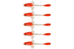 5 Piece Hengjia So176 Lua Toad Soft Bait Fishing Lures 7cm 2.5g Long Tail Colour 1