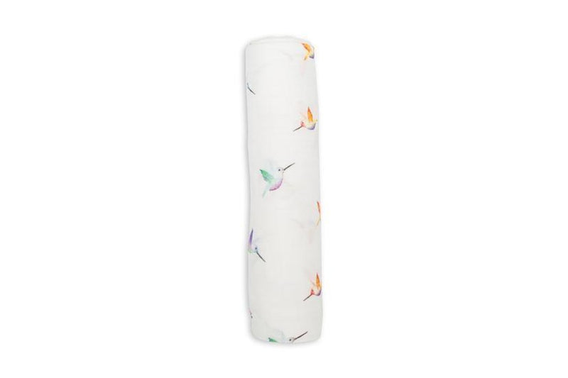 Lulujo: Muslin Bamboo Swaddle - Hummingbird