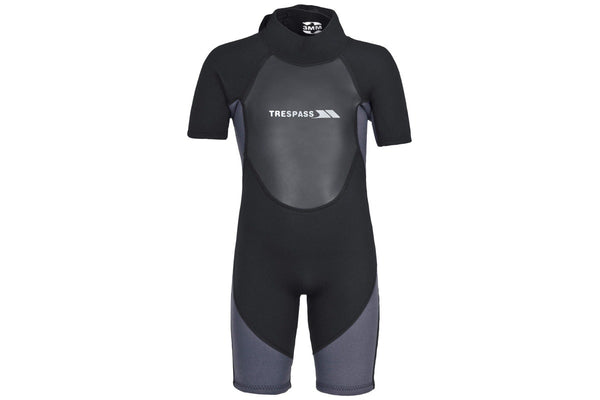 Trespass Childrens Boys Scuba 3mm Short Wetsuit (Black) (9/10 Years)