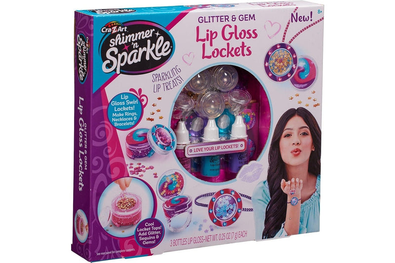 Shimmer N Sparkle: Glitter & Gem - Lip Gloss Lockets