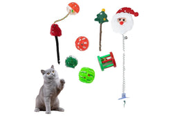 Christmas Theme Cat Toy Set Pet Interactive Toy Set Style 1