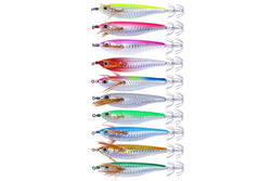 10 Piece Luminous Wooden Shrimp Bait Set With Squid Hook 10.3cm 9.4g