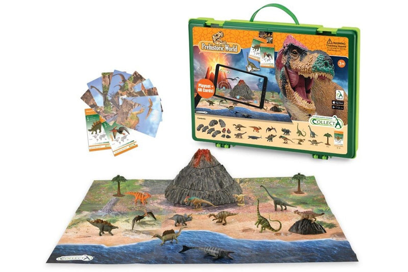 CollectA: Prehistoric World Playset Mini Dinosaurs & AR Cards