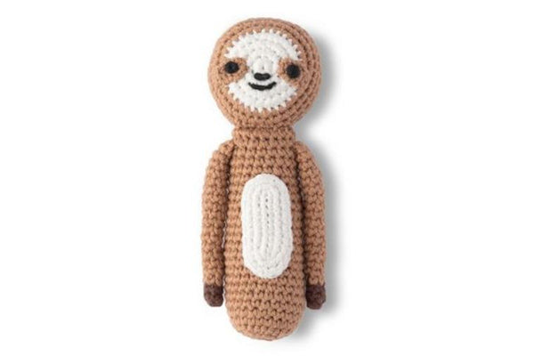 Weegoamigo: Crochet Rattle - Sleepy Sloth