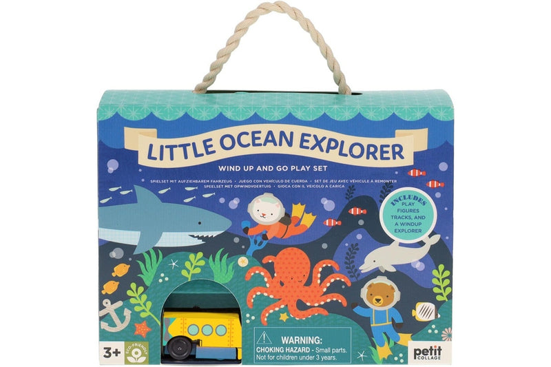 Petit Collage: Wind Up & Go Playset - Little Ocean Explorer