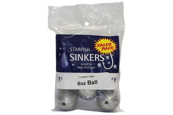 Starfish Ball Sinker Value Pack 6oz x 7