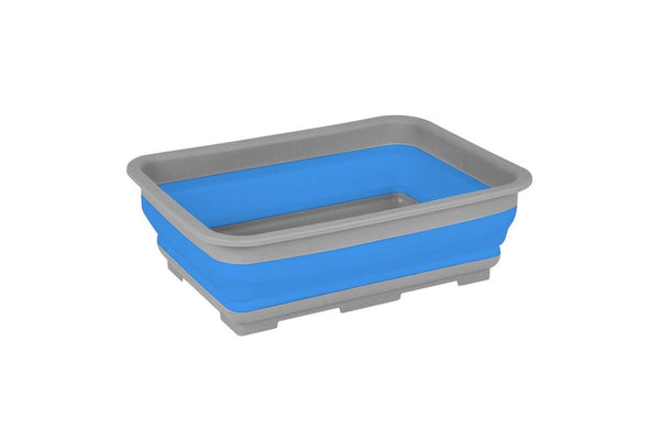 Wildtrak 9L Collapsible Pop-Up Washing Up Bowl 37.5cm Flexible Odorless Blue