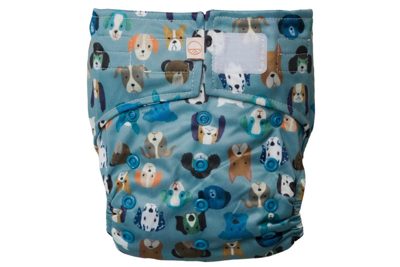 Nestling: Sassy Simple Nappy Complete - All the Dogs (One Size)