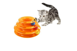 Dog Supplies Pet Interactive Toy Cat Three Layer Turntable Toys Levels Tower Tracks Cats - Standard