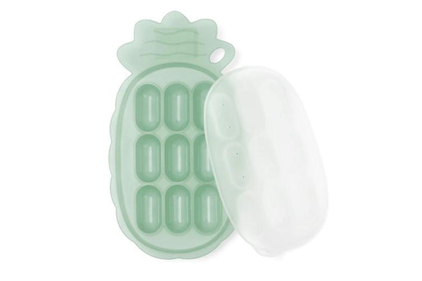 Haakaa: Pineapple Silicone Nibble Tray - Pea Green (with Label Slot)