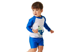 Regatta Childrens/Kids Bubbles The Shark Rash Suit (Hawaiian Blue) (10 Years)