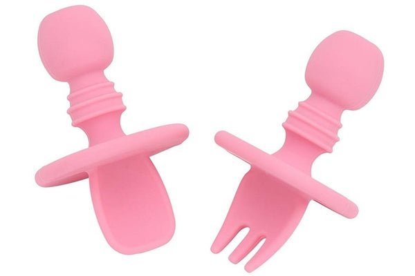 Annabel Trends: Silicone Little Spoon & Fork - Pink