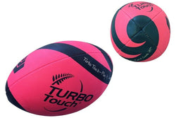 Silver Fern Turbo Touch Rugby Ball - Pink - Size 2.5