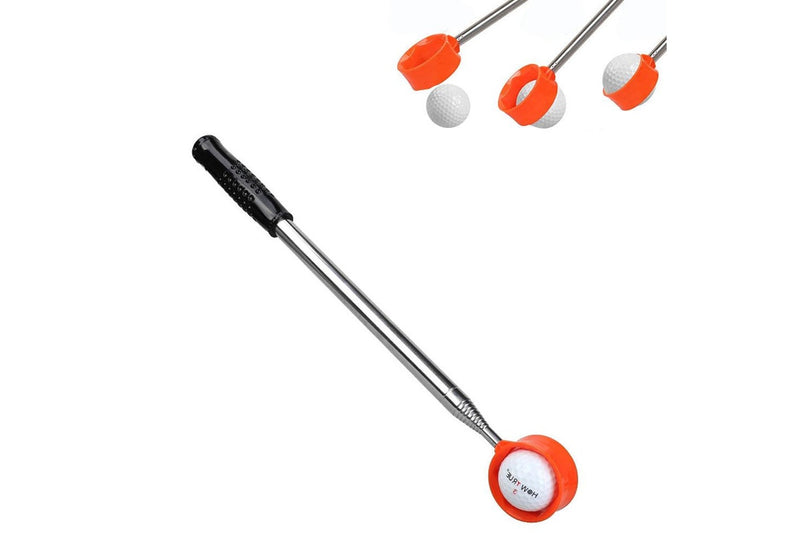 Telescopic Golf Ball Retriever Easy Pick Up Balls Golf Accessories Orange