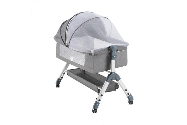 PlayPals Baby Cot Crib Bed Portable Bassinet Bedside Sleeper Adjustable Height