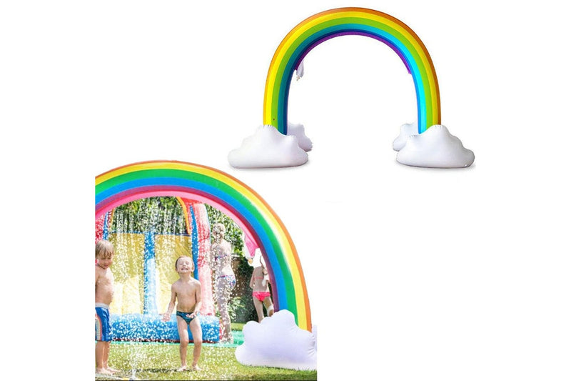 Inflatable Rainbow Sprinkler Toy Large Outdoor Water Toy for Kids