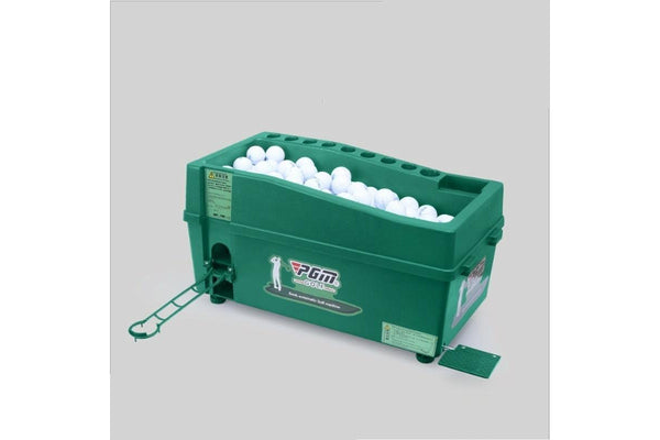 Indoor Golf Multi-Function Large Capacity Automatic Ball Machine With Club Rack Green