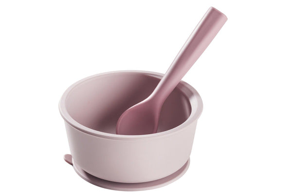 Tommee Tippee: Silicone Suction Bowl and Spoon - Pink