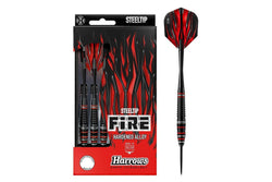 Harrows Fire High Grade Alloy Darts (Pack of 3) (Red/Black) (22g)