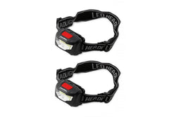 2x Camelion Head Lamp 3W COB LED Light Camping Cycling w 3x AAA Batteries Black