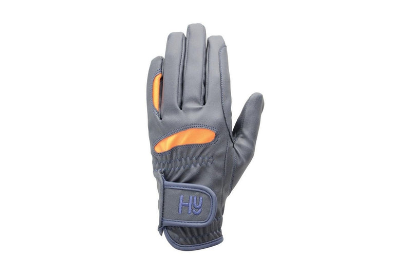 Hy5 Adults Lightweight Riding Gloves (Navy/Orange) (XL)