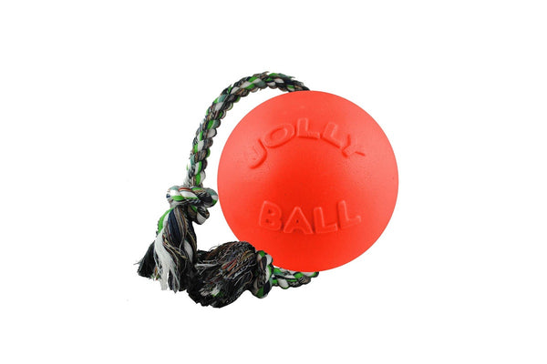 Jolly Pets Romp-N-Roll Dog Ball (Orange) (4.5in)