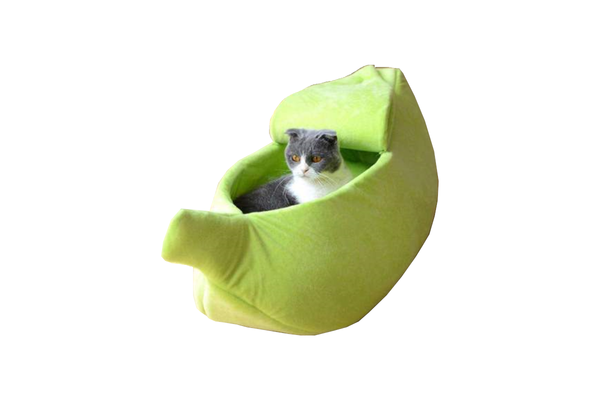 Cute Banana Shape Pet Bed Dog Cat Sleeping Nest - Green - S