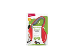 Yours Droolly: Retractable Lead - Small/Red