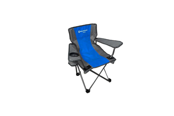 Wildtrak Kidz Camp Chair Blue 100Kg Weight Rating Outdoor Camping 67x38cm