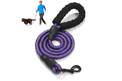 ZOOMIES 1.5M Reflective Threads Dog Leash with Padded Handle - Purple