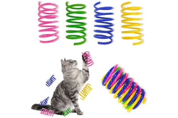 40Pcs Cat Spring Toys Colorful Cat Spiral Bouncy Toys Interactive Toys for Cats and Kittens