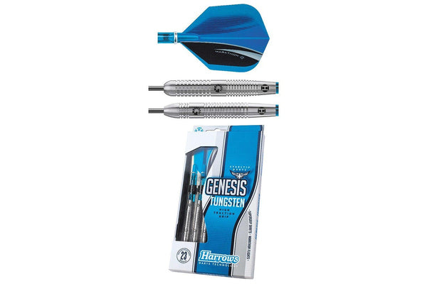 Harrows Genesis Tungsten Darts Set (Blue/Silver) (24g)